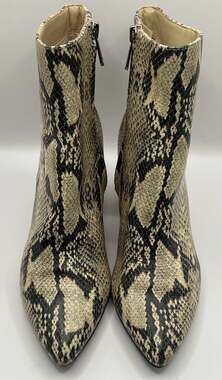 Sam Edelman Snake Print Ankle Boots with Sculpted Heel